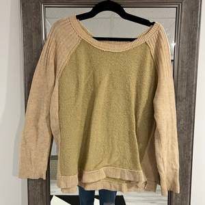 Free People Scoop Neck Cream and Tank Knit Sweater Size Medium